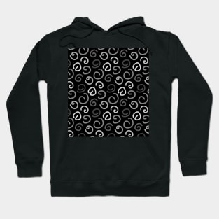 Black and white spiral pattern Hoodie